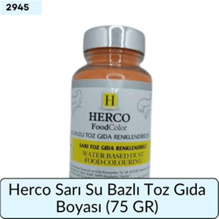 Herco Sarı Su Bazlı Toz Gıda Boyası   (75 GR)