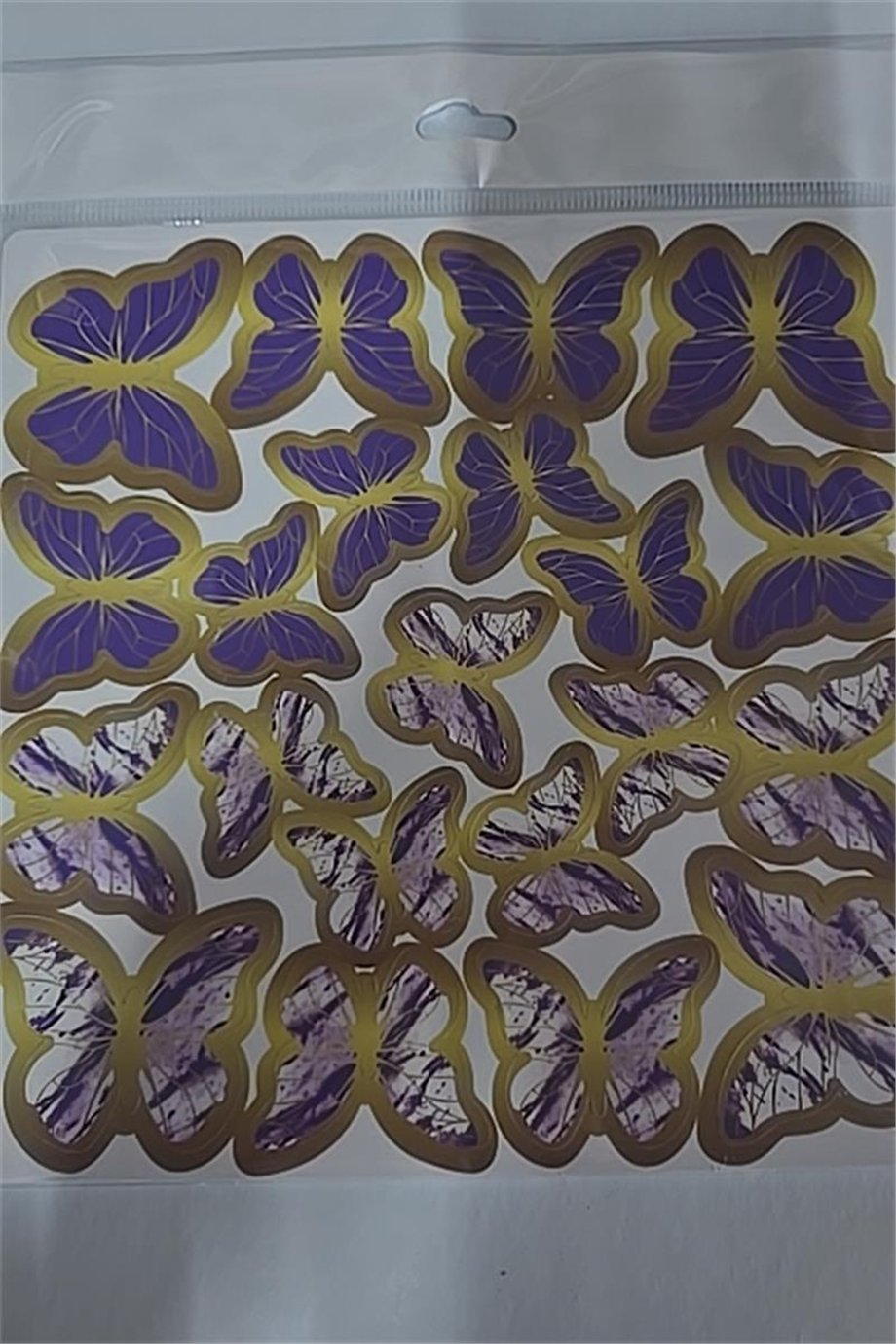 Kelebek Pasta Süsü Mor   (126 Lı)