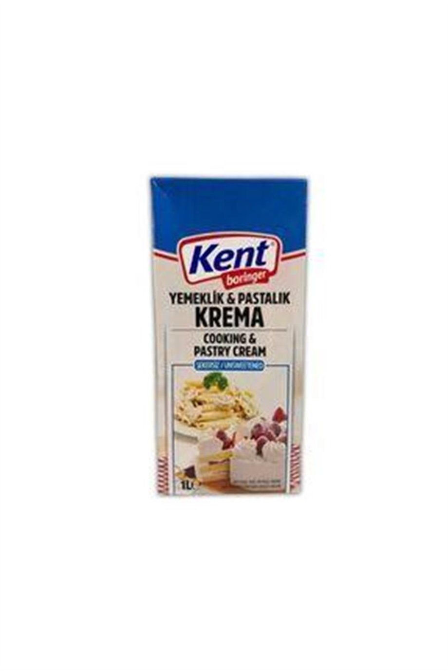 Kent Yemeklik Pastalık Şekersiz Sıvı Krema  (1 Lt)