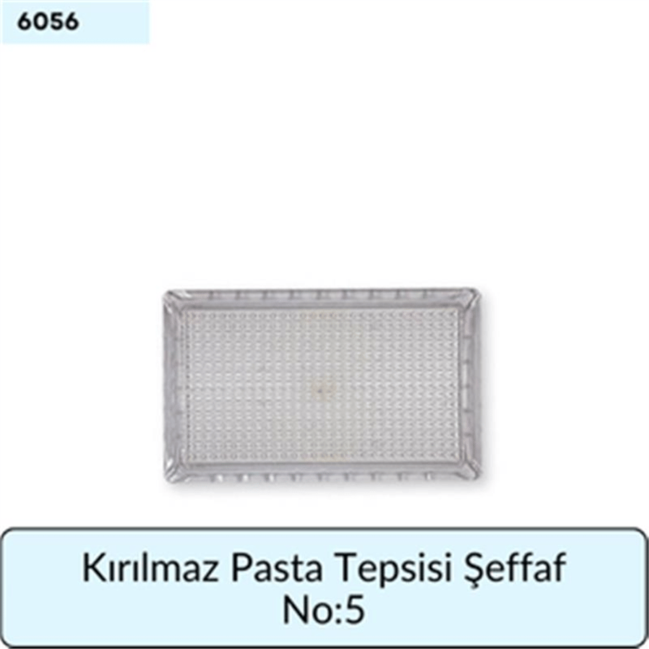 Kırılmaz Pasta Tepsisi Şeffaf   No:5