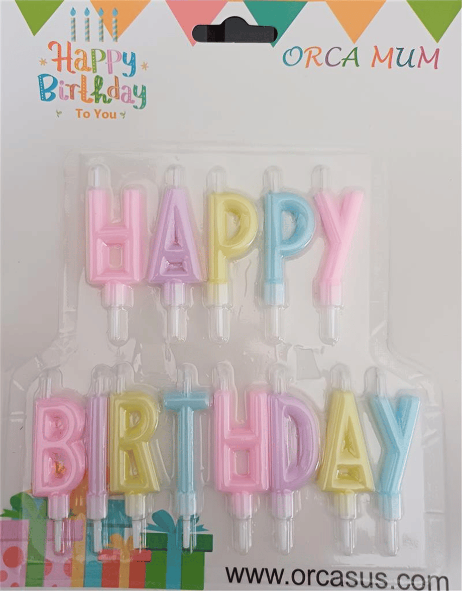 Orca Happy Makaron Mum Açık Renkli