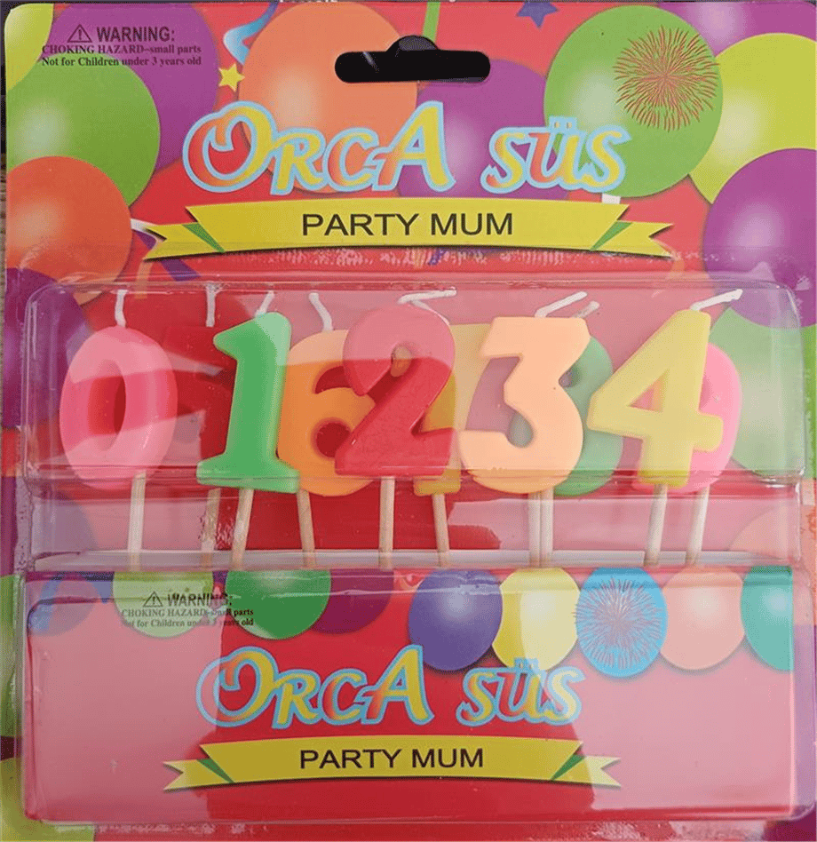 Orca Rakamlı Mum Kürdanlı