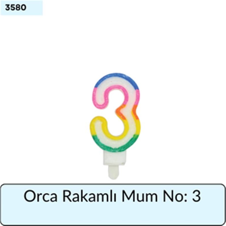 Orca Rakamlı Mum No: 3