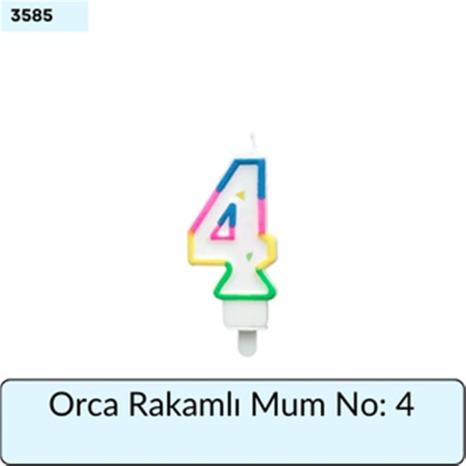 Orca Rakamlı Mum No: 4