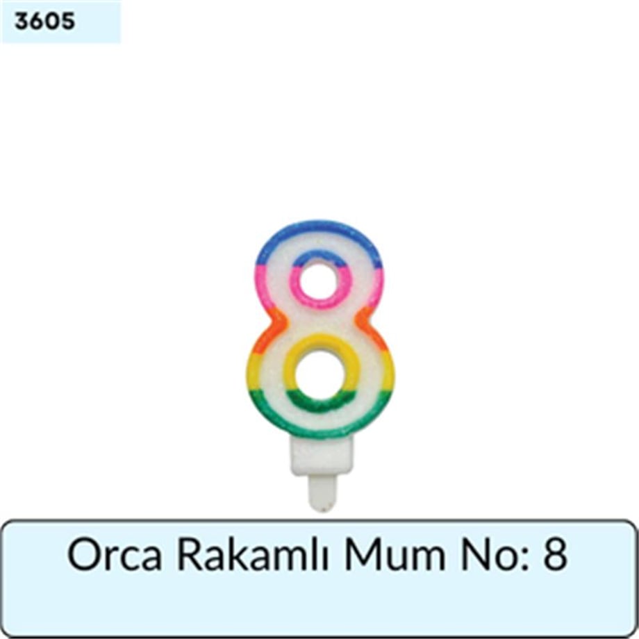 Orca Rakamlı Mum No: 8