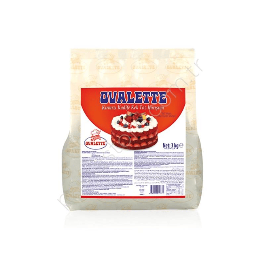 Ovlt. Kadife Kek Toz Karışımı Kırmızı   (3 Kg)