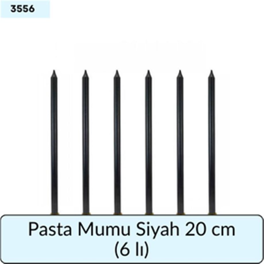 Pasta Mumu Siyah 20 Cm   (6 Lı)