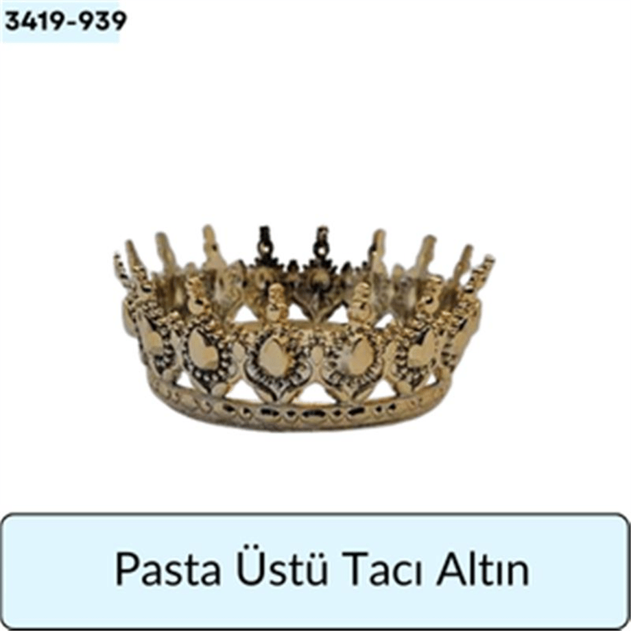Pasta Üstü Tacı Altın