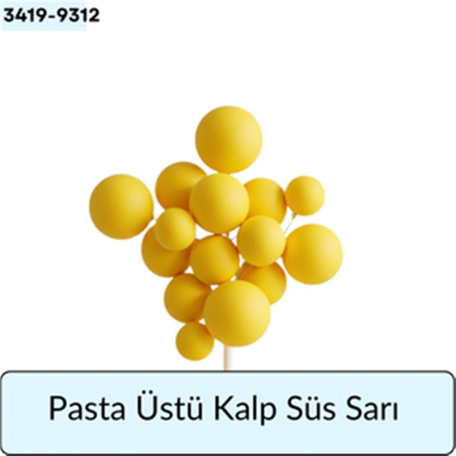 Pasta Üstü Top Süs Sarı