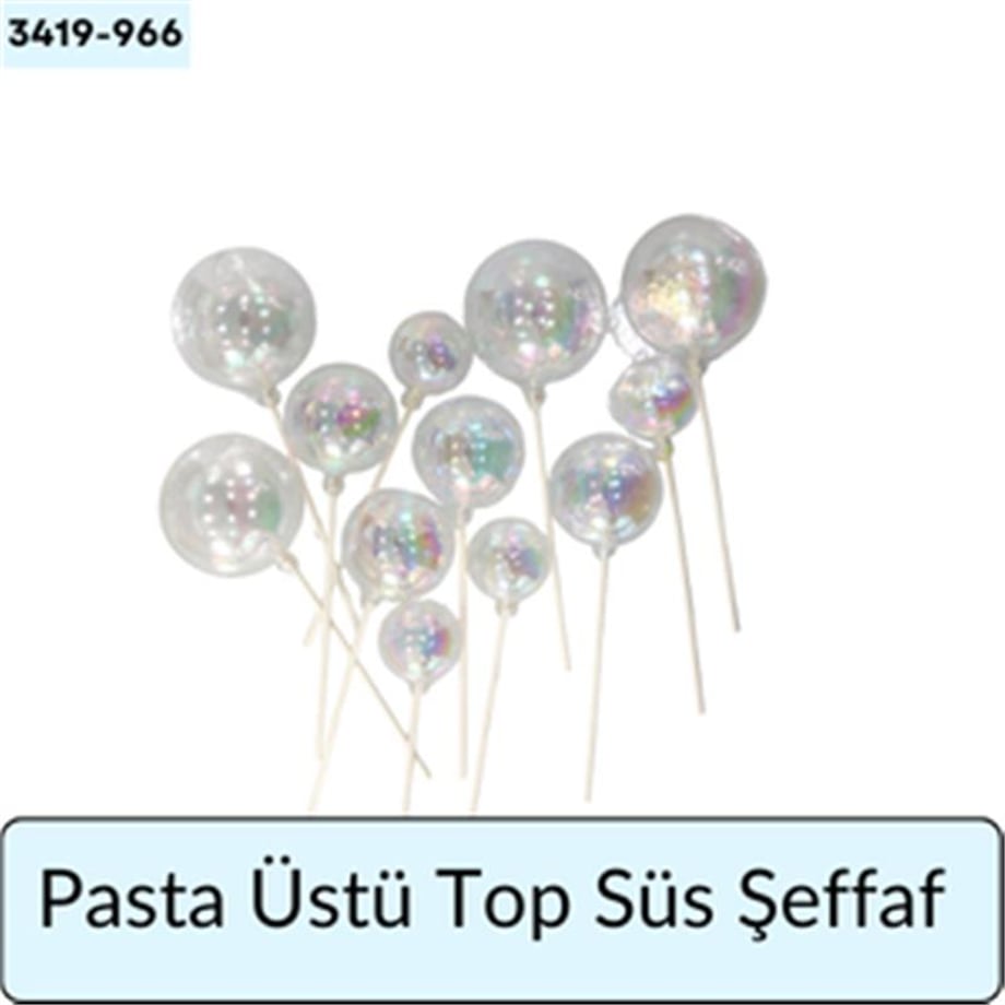 Pasta Üstü Top Süs Şeffaf Şeffaf