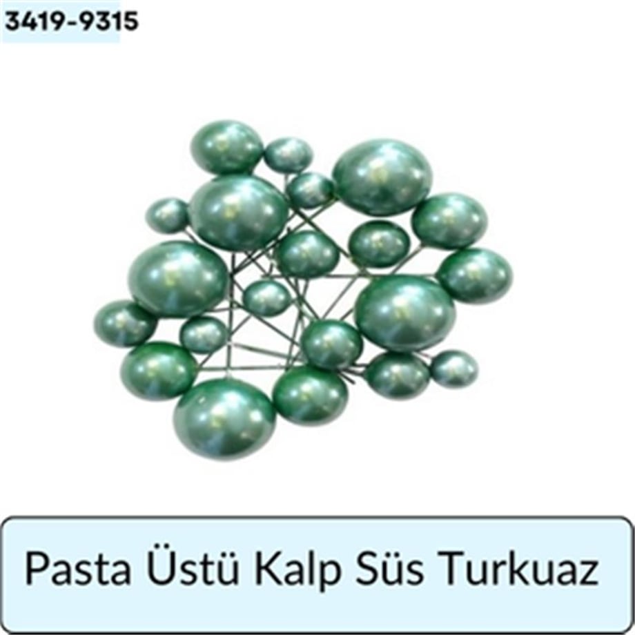 Pasta Üstü Top Süs Turkuaz