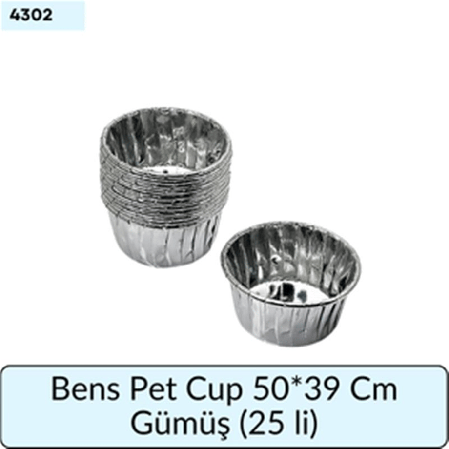 Pet Cup 50*39 Cm Gümüş    (25 Lİ)