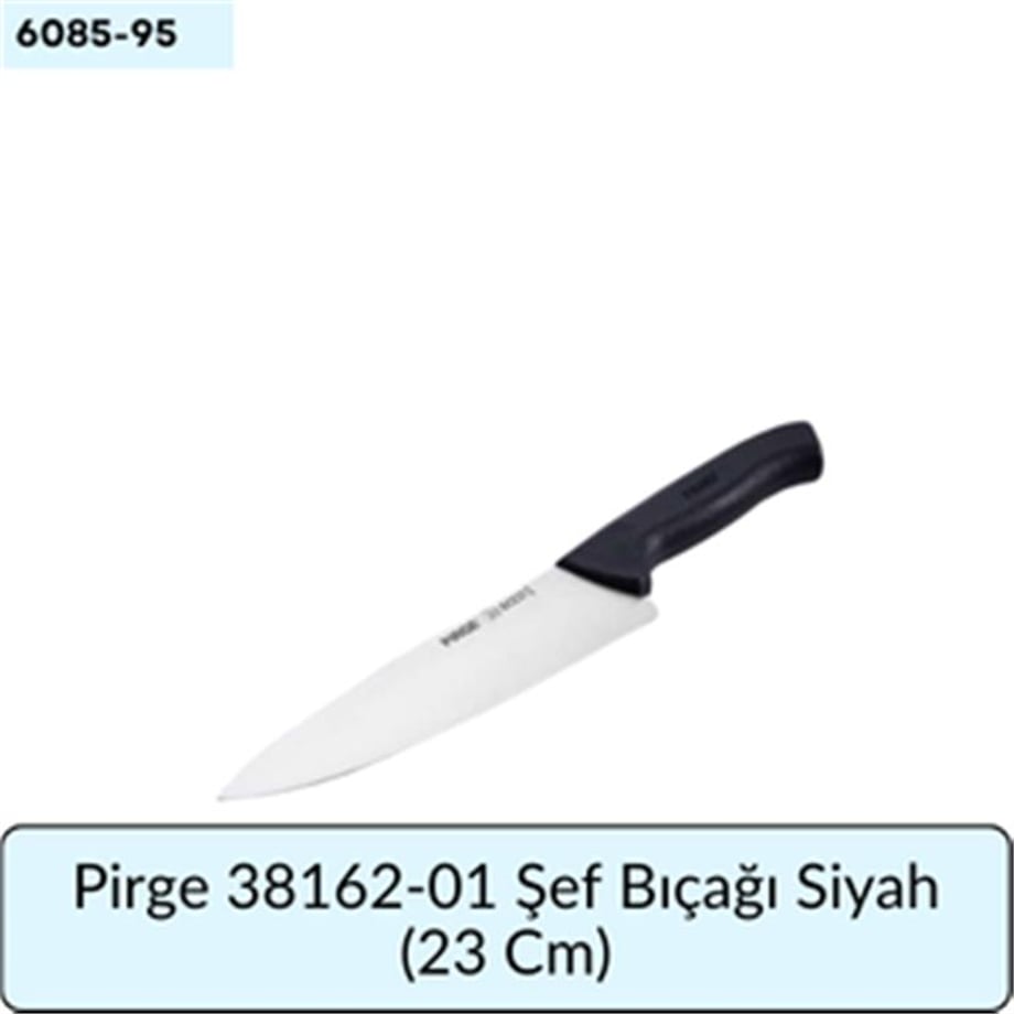 Pirge 38162-01 Şef Bıçağı Siyah   (23 Cm)
