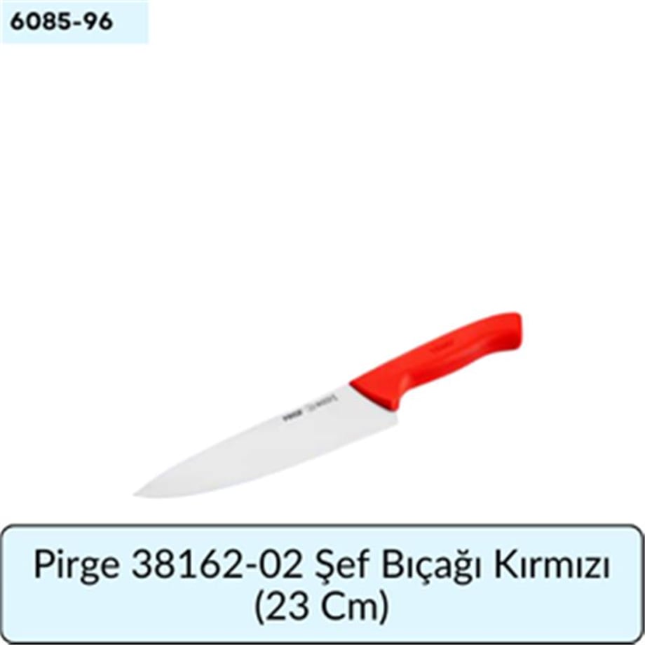 Pirge 38162-02 Şef Bıçağı Kırmızı   (23 Cm)
