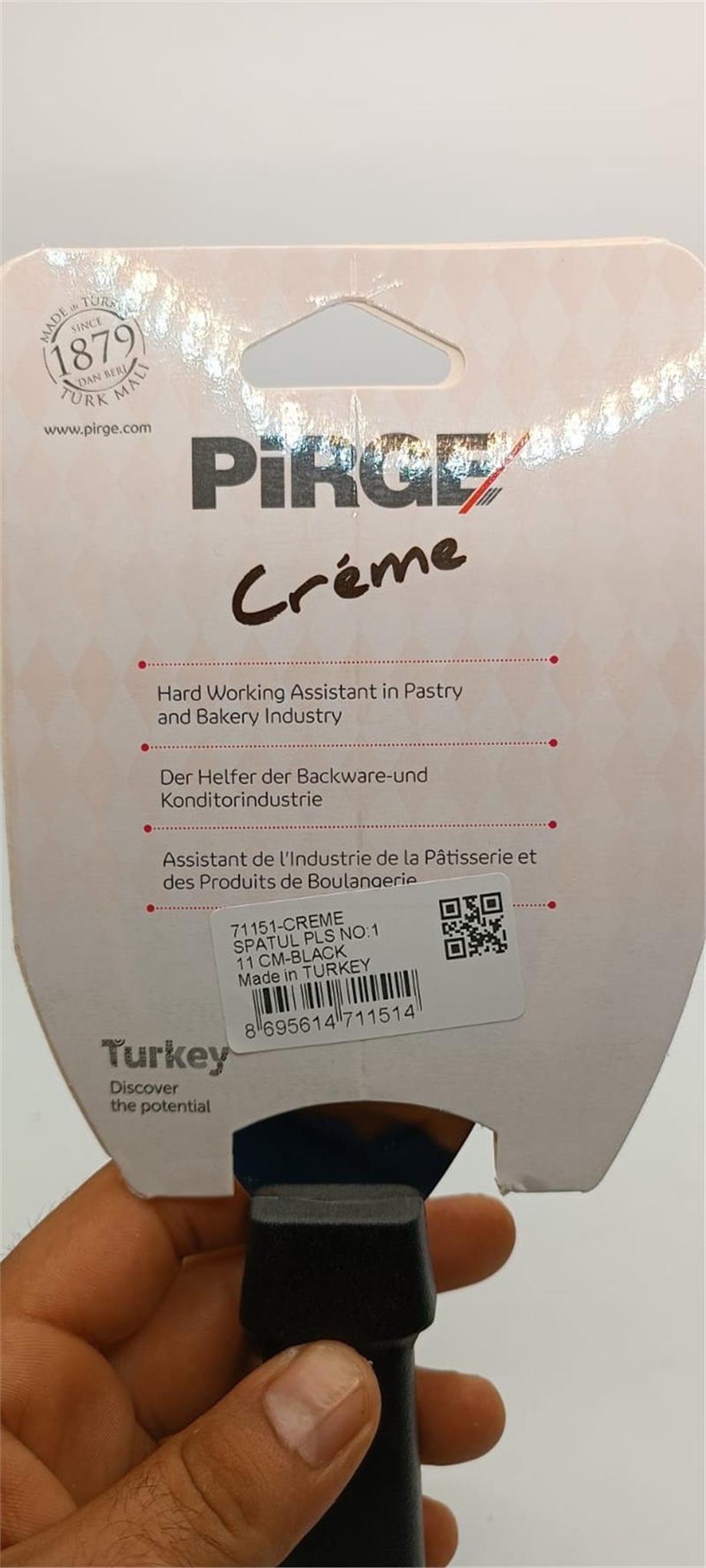 Pirge 71151-01 Spatula N0:1 Siyah   (11 Cm)