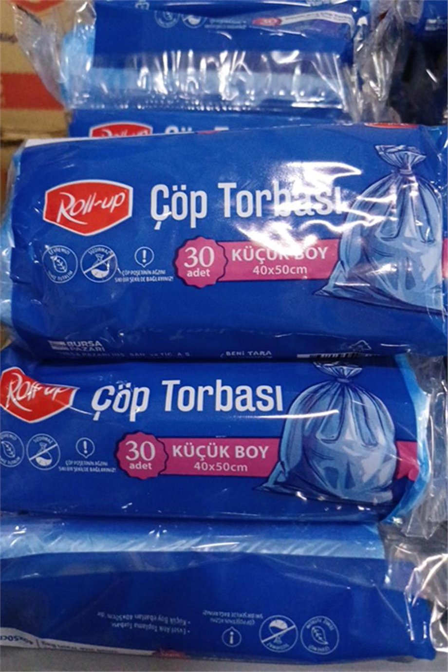 Roll Up Çöp Torbası Küçük Boy 40*50 Cm   (30 Adet)
