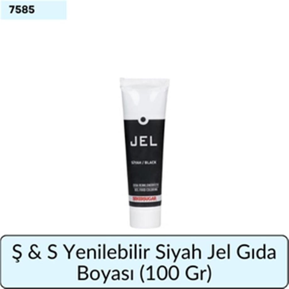 Ş & S Yenilebilir Siyah Jel Gıda Boyası   (100 Gr)