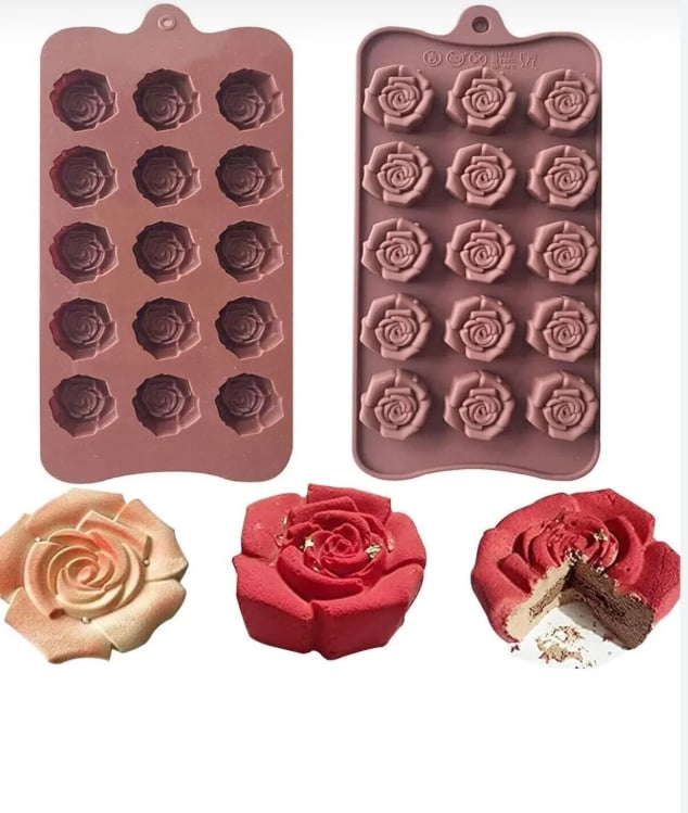 Silikon Kek Kalıbı Mini Gül   (15 Li)