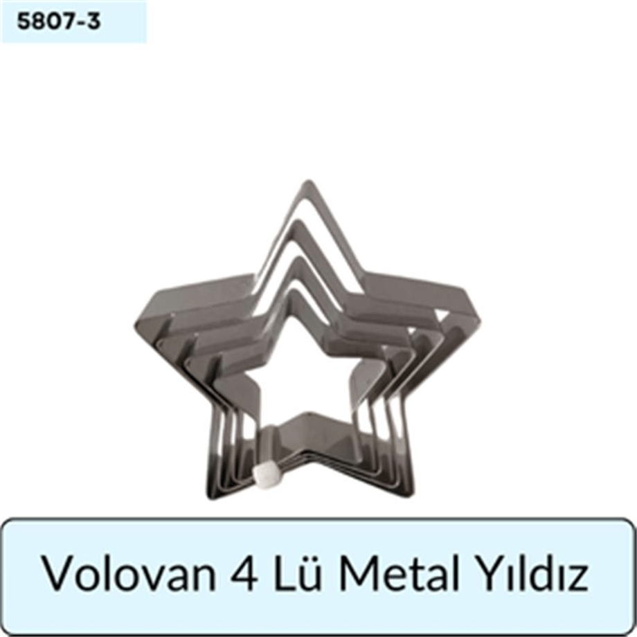 VOLOVAN 4 LÜ METAL YILDIZ