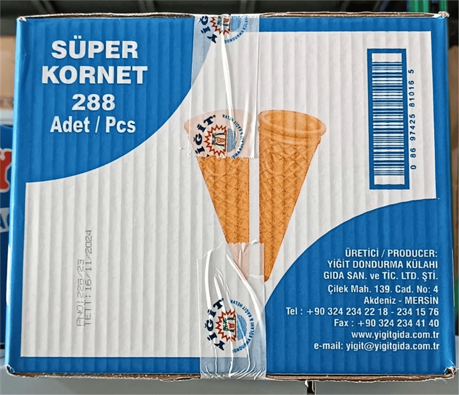 Yiğit Külah Süper Kornet (288 ADET)