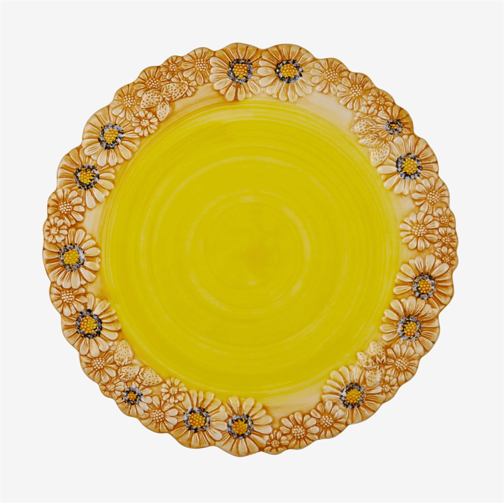 CAMOMILLA SARI SERVİS TABAĞI 36X36 CM
