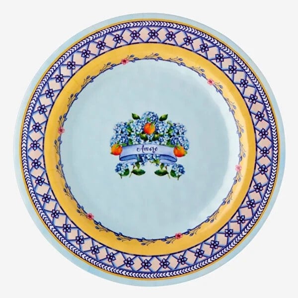 Chiara Alessi Mavi Melamin Yemek Tabağı 28 Cm