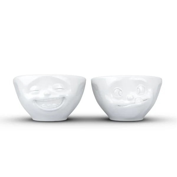Laughing & Tasty- beyaz ikili küçük kase set, 100 ml