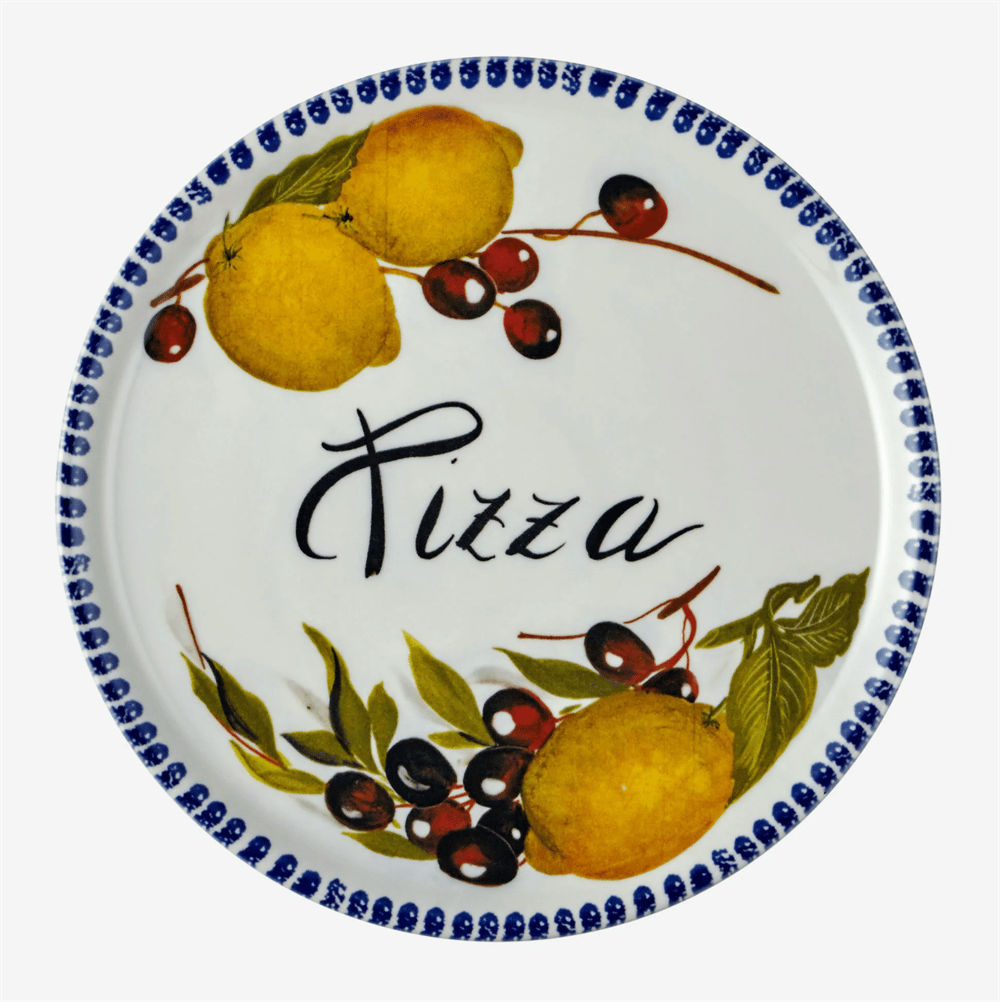 PİZZA TABAĞI LİMON DESENLİ 33 CM