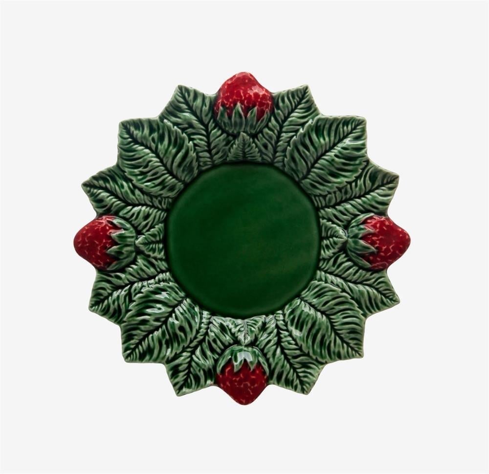 YEŞİL SERAMİK YEMEK TABAĞI 26 CM STRAWBERRIES COLLECTION