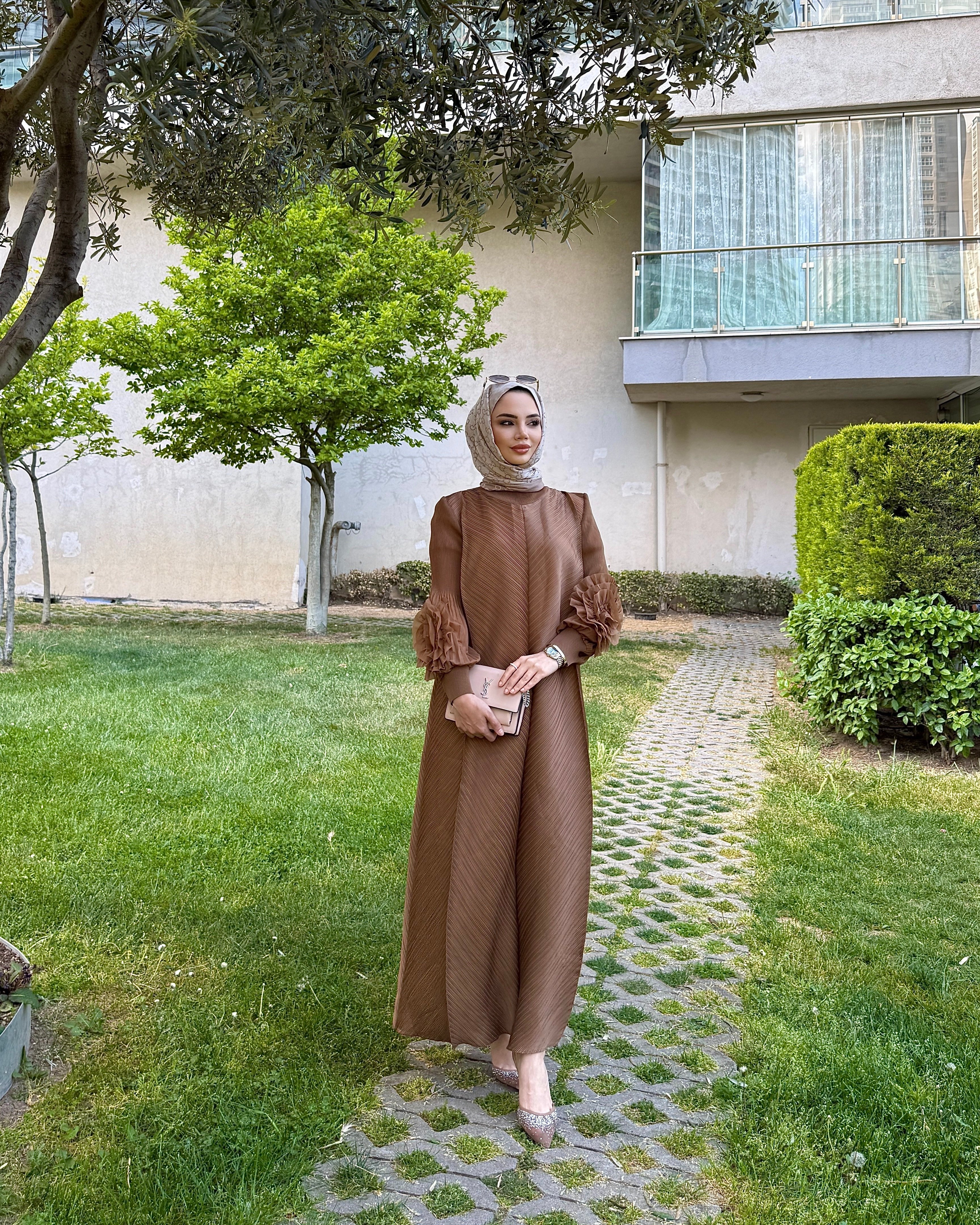 Ellie İthal Elbise KAHVE