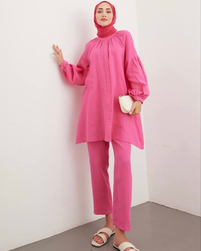 Lily Pantolonlu İkili Takım Pembe