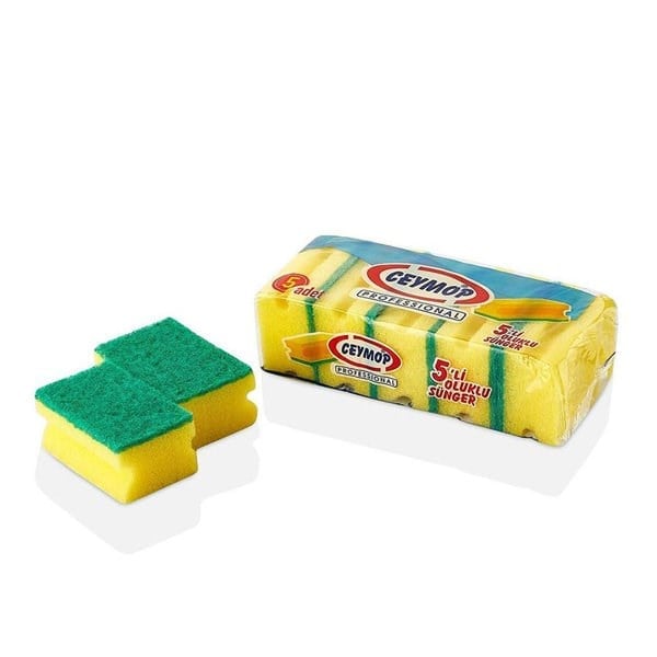 Ceymop Bulaşık Süngeri Oluklu 5'li