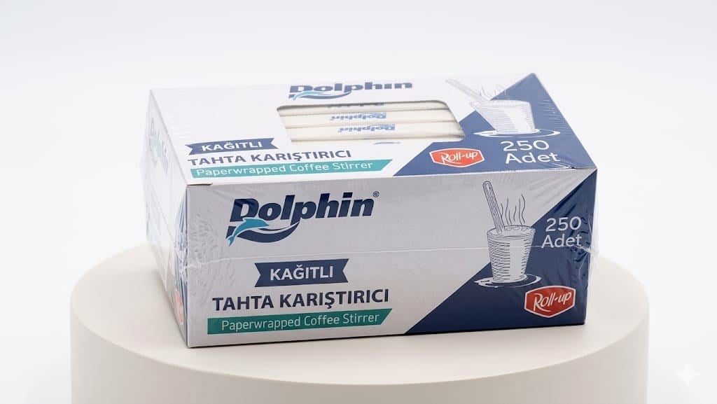 Dolphin Kağıt Sargılı Tahta Karıştırıcı 11 cm - 250'LI