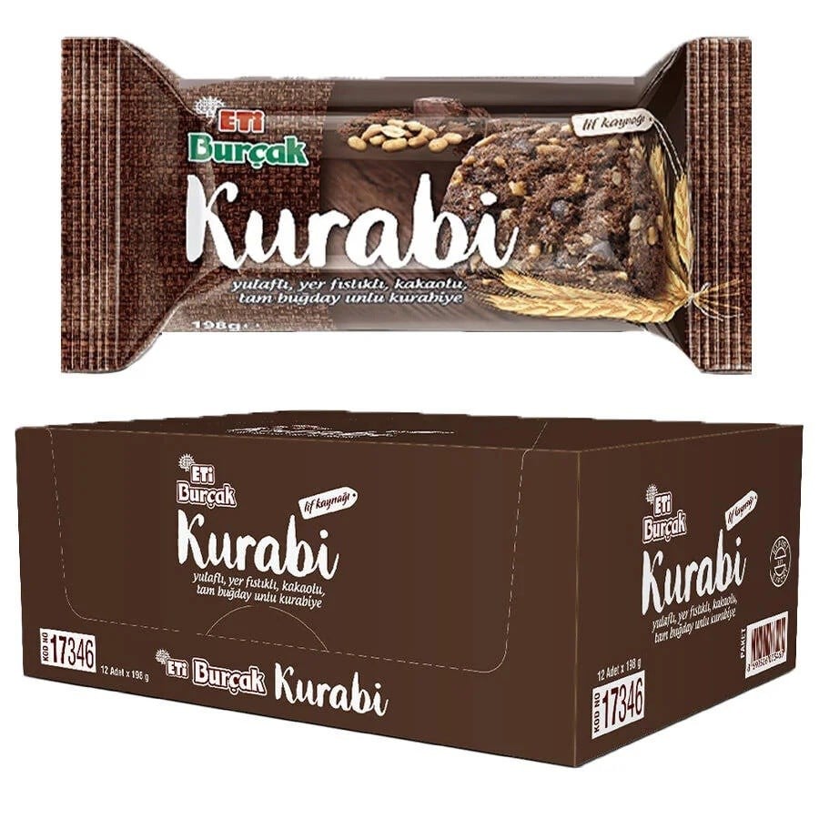 Eti Burçak Kurabi Kakaolu 198 g 12'Li
