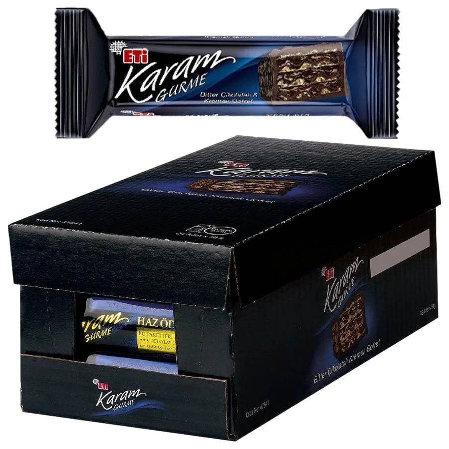Eti Karam Gurme Bitter Çikolatalı Gofret 50 gr 18'Li