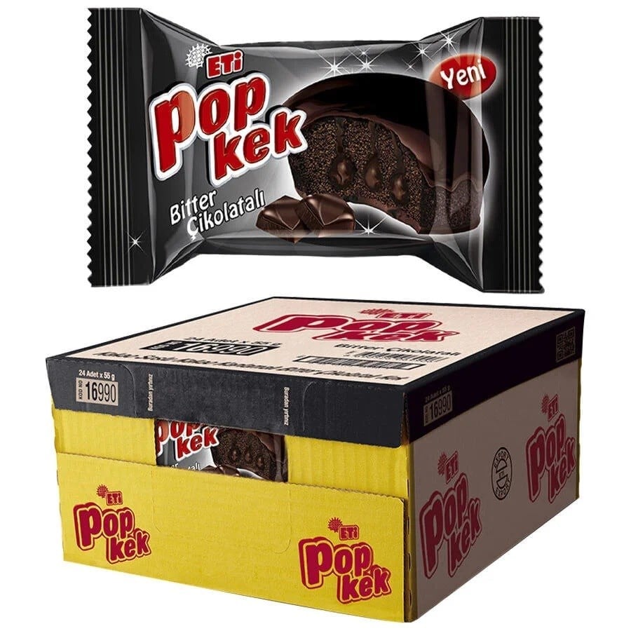 Eti Popkek Bitter Çikolatalı 55 gr 24'lü