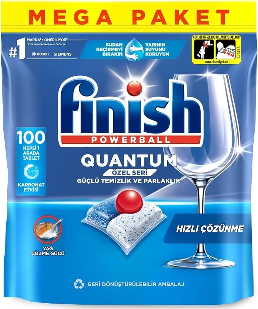 Finish Quantum Özel Seri Bulaşık Makinesi Deterjanı Kapsül Tablet 100'lü