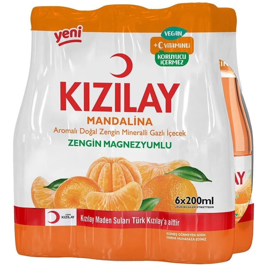 Kızılay C Vitaminli Mandalina Aromalı Maden Suyu 24 x 200 ml