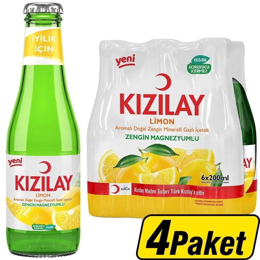 Kızılay Limon Aromalı Maden Suyu 24 x 200 ml