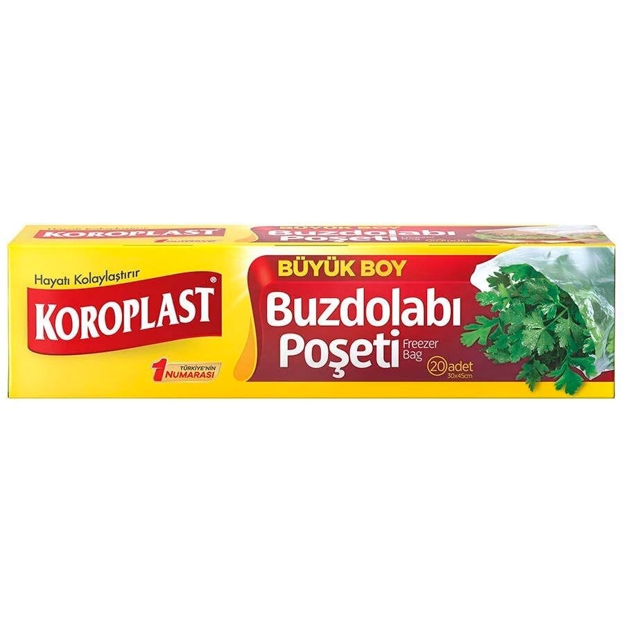 Koroplast Buzdolabı Poşeti Büyük Boy 30 x 45 cm 20'li