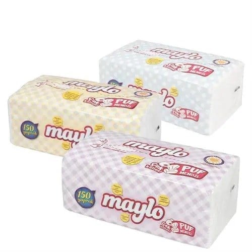 Maylo Puf Mendil 20 x 18.4 cm 150 Yaprak - Asorti