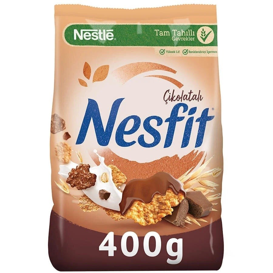 Nestle Nesfit Çikolatalı Tam Tahıl ve Pirinç Gevreği 400 g