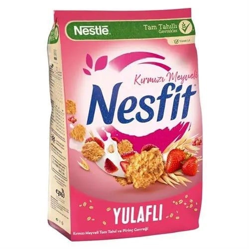 Nestle Nesfit Kırmızı Meyveli Tam Tahıl ve Pirinç Gevreği 400 g