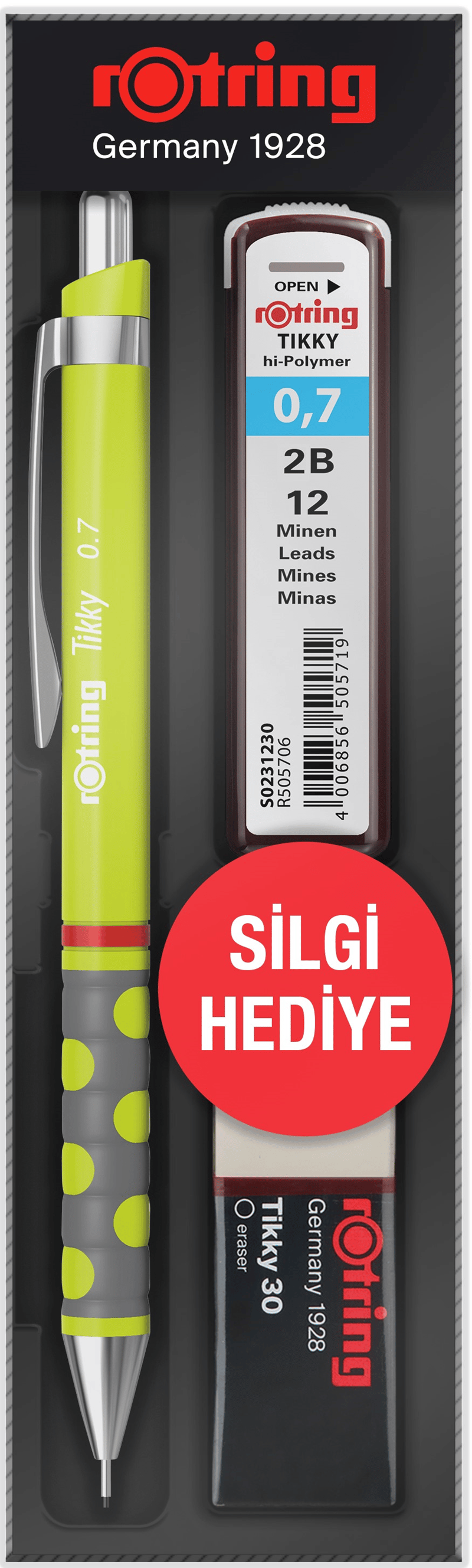 ROTRİNG VERSATİL KALEM TIKKY OKUL SETİ 0.7 LİMON YEŞİLİ (YENİ)