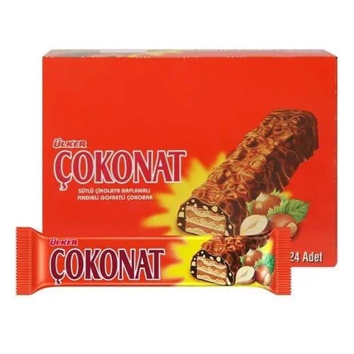 Ülker Çokonat Gofret Fındıklı 33 g x 24 Adet