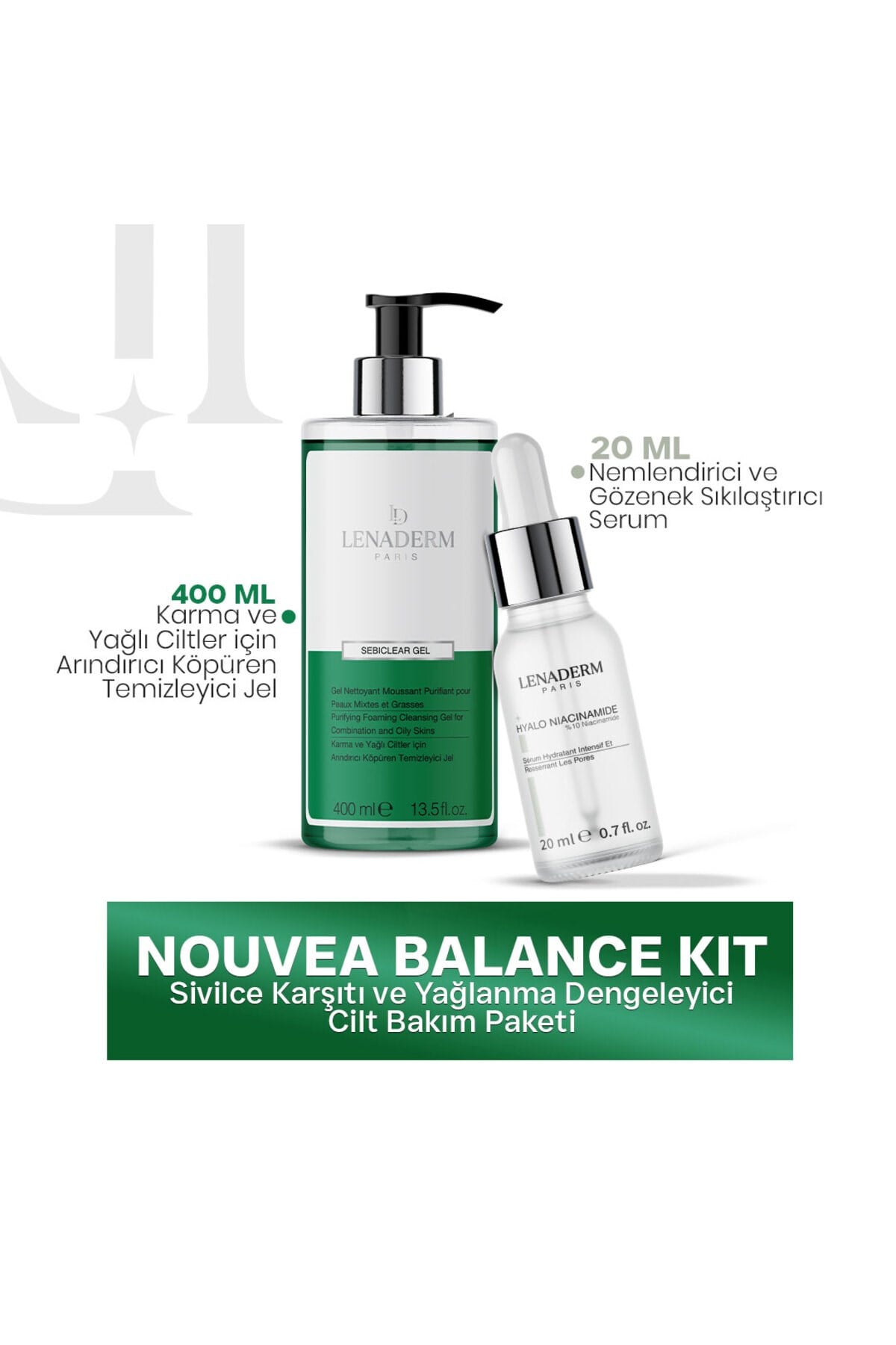 Nouvea Balance Kit Gözenek Sıkılaştırıcı Ve Yağlanma Dengeleyici Cilt Bakım Paketi