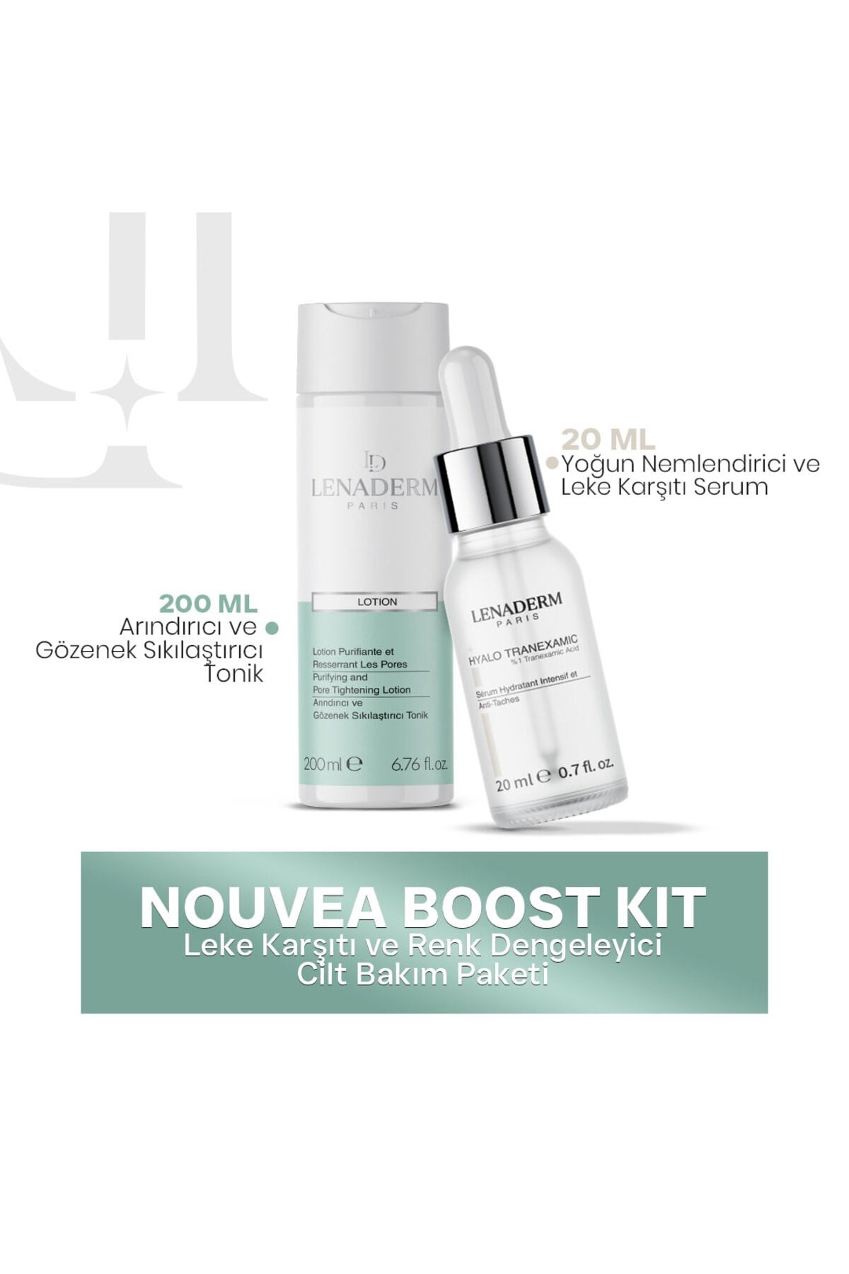 NouVea Boost Kit Leke Karşıtı ve Renk Dengeleyici Cilt Bakım Paketi