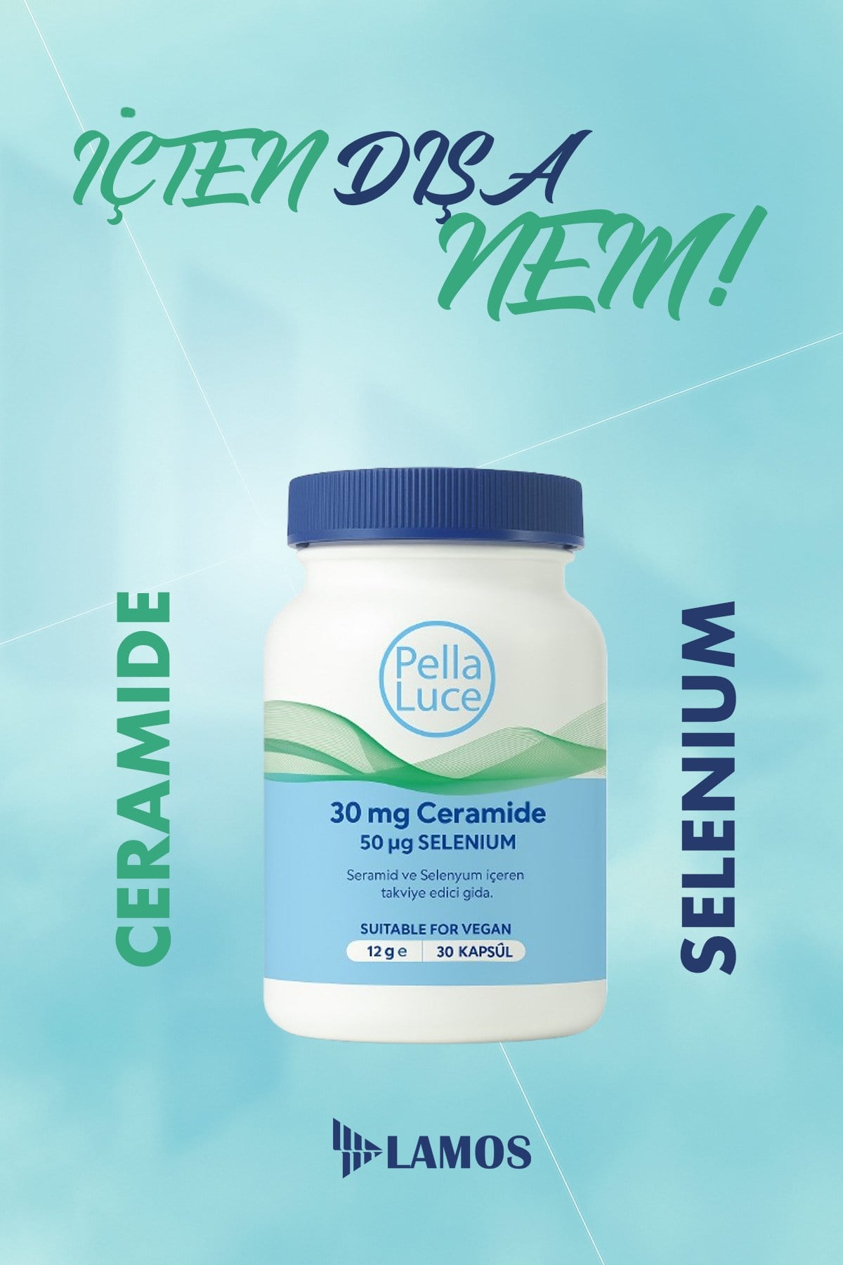 Pella Luce Ceramide Selenium 30 Kapsül cilde nem desteği