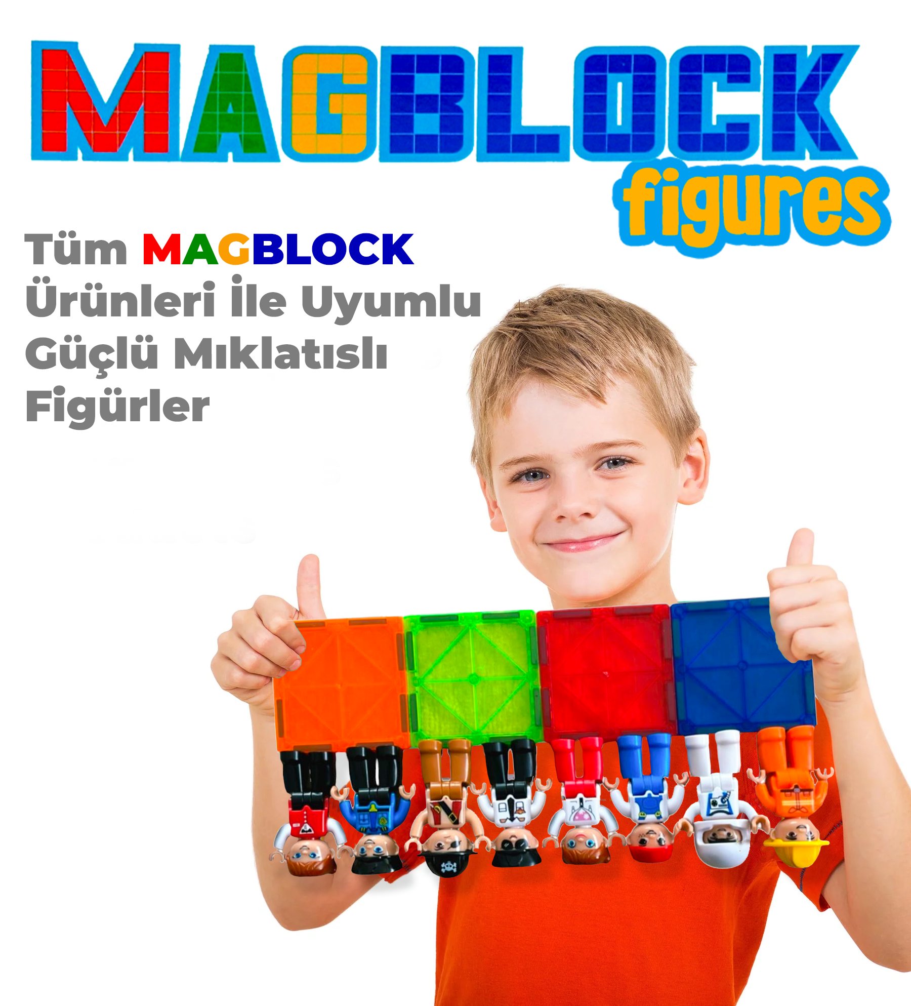8 Adet Mıknatıslı Figür Oyuncak – Tüm Markalarla Uyumlu