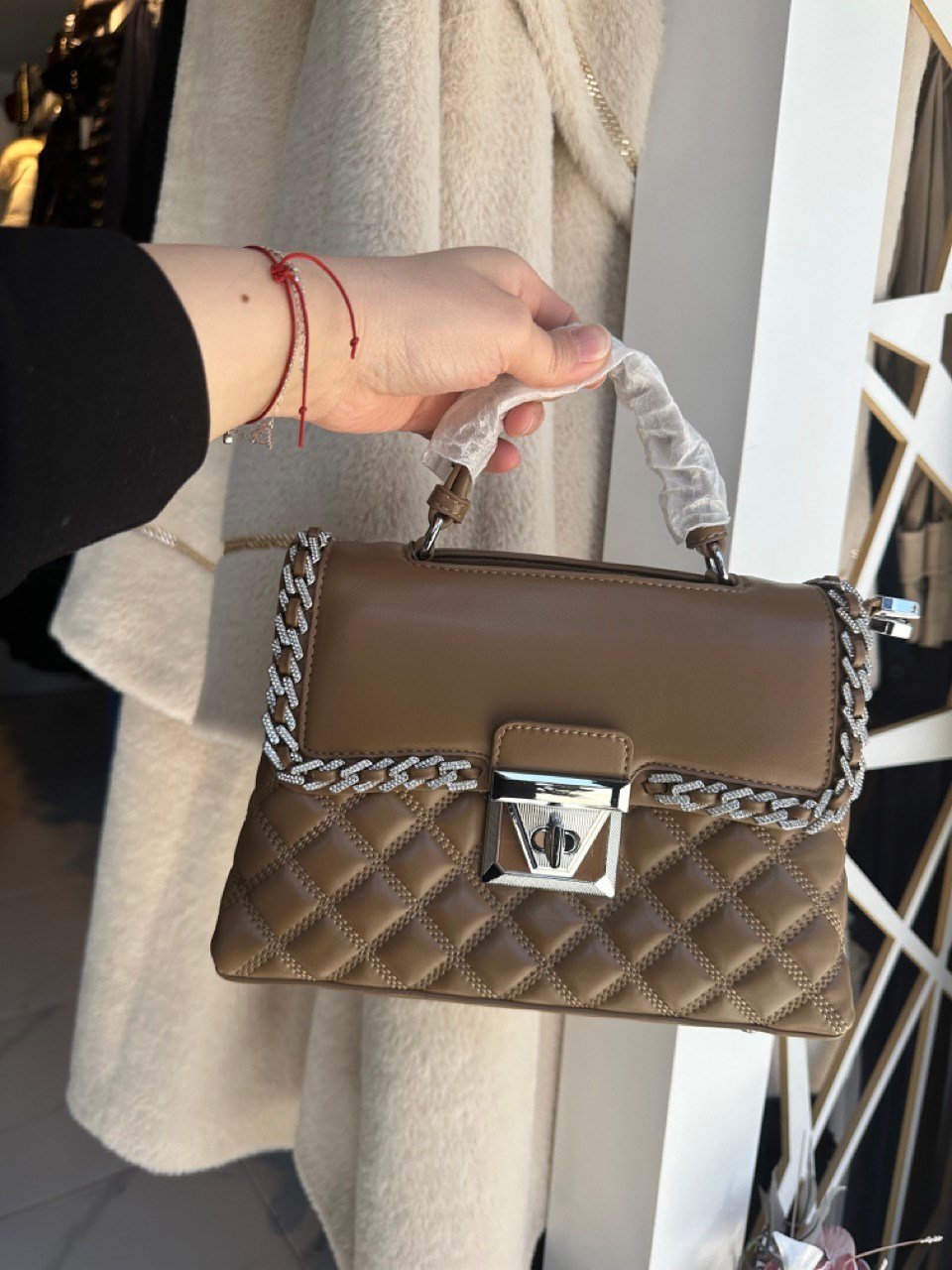 27138 Kapitone Çanta TAUPE